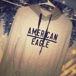 ⚡️SALE⚡️ Grey Pullover American Eagle Hoodie